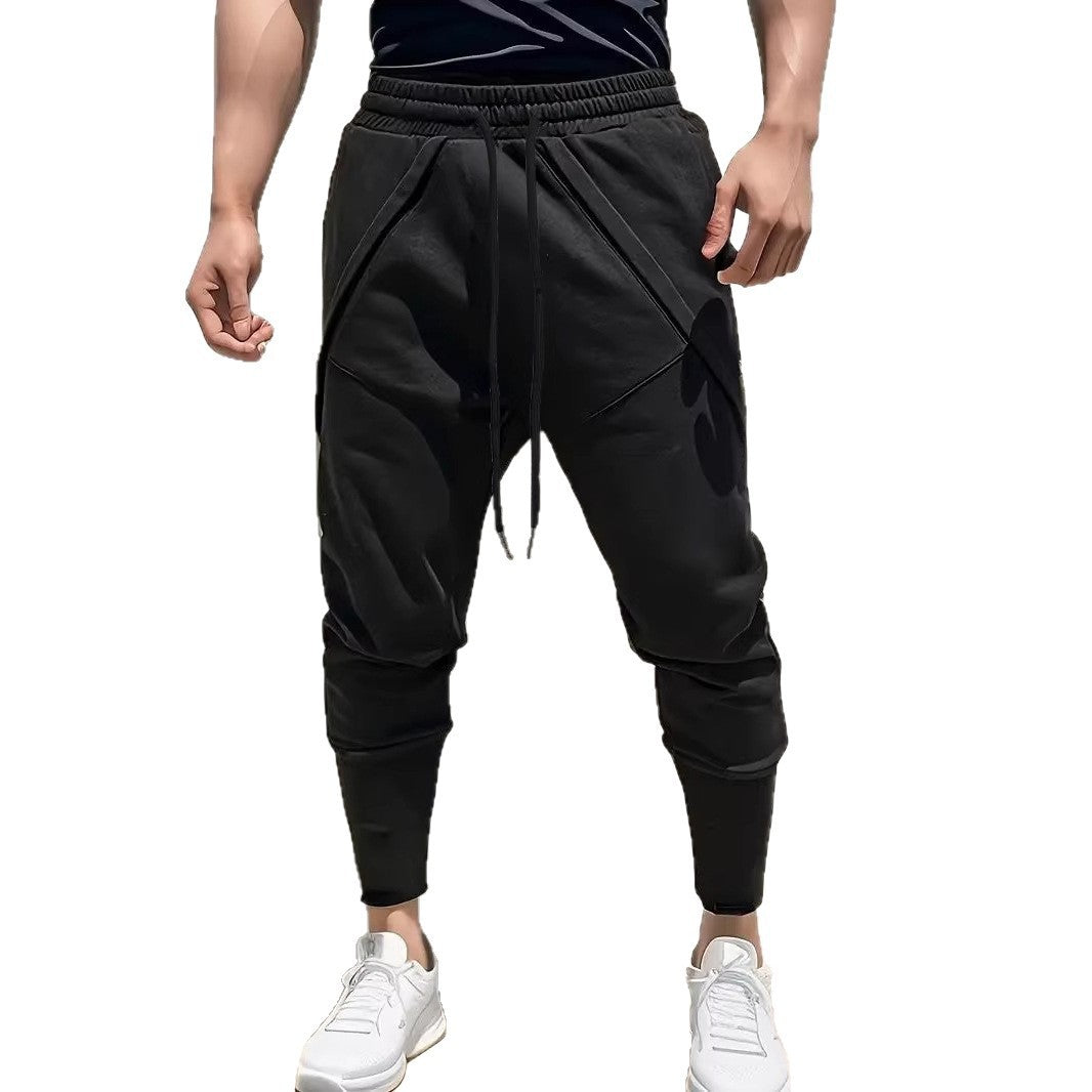 Herren Tapered-Jogginghose mit tiefem Schritt, elastischem Bund & diagonalgesetzten Taschen Nord Taschen
