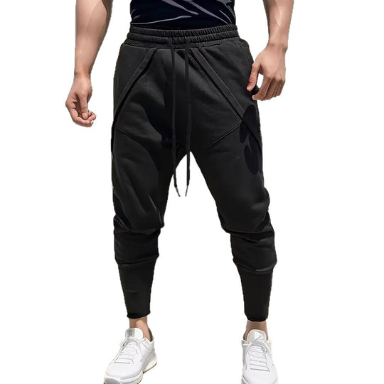Herren Tapered-Jogginghose mit tiefem Schritt, elastischem Bund & diagonalgesetzten Taschen Nord Taschen