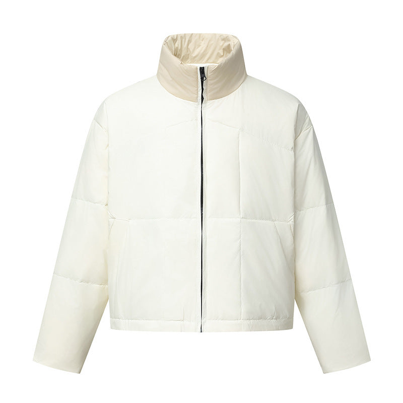 Unisex Boxy-Pufferjacke mit Stehkragen in Kontrastoptik und quadratischer Steppung Nord Taschen