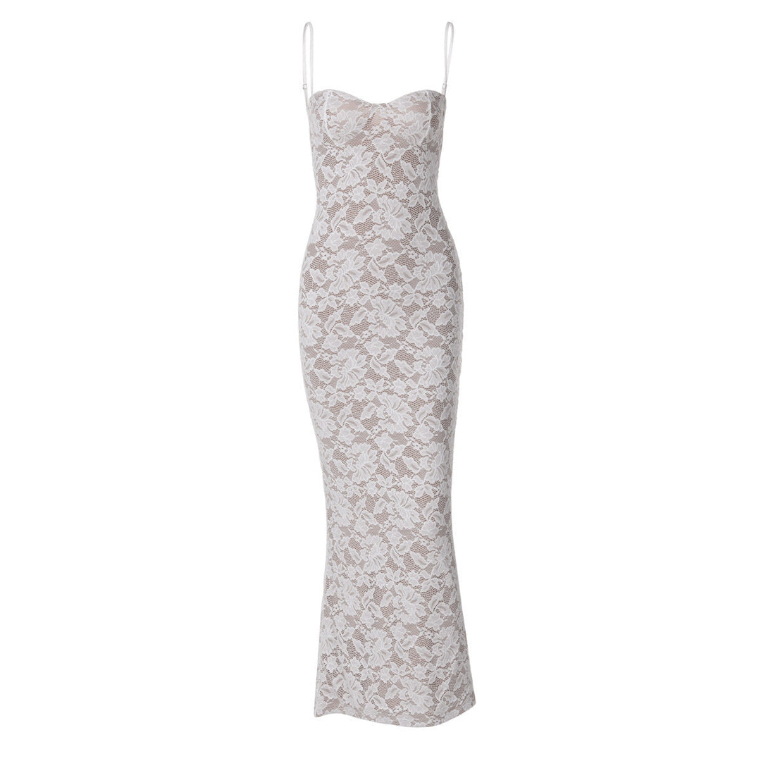 Damen Elegantes Spitzenabendkleid mit tailliertem Schnitt und raffinierten Details Nord Taschen