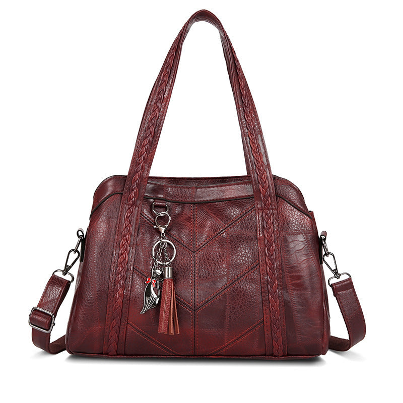 Damen elegante Handtasche mit geflochtenem Design Nord Taschen