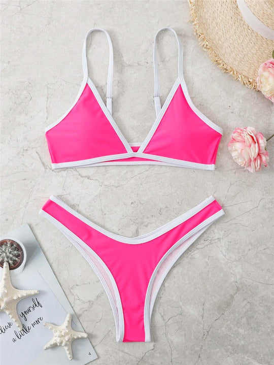 Damen Triangel-Bikini mit eleganter Naht und sportlichem Schnitt