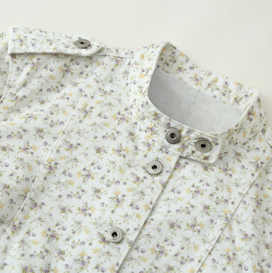 Damen Hochtaillierte weite Hose mit floralem Alloverprint und geradem Bein Nord Taschen