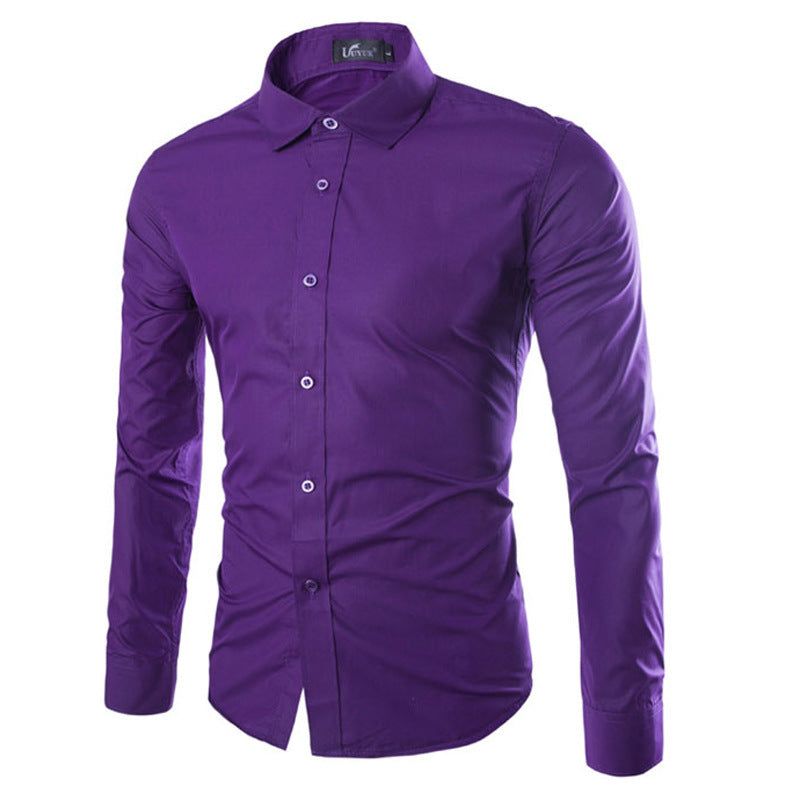 Herren elegante Langarmhemd