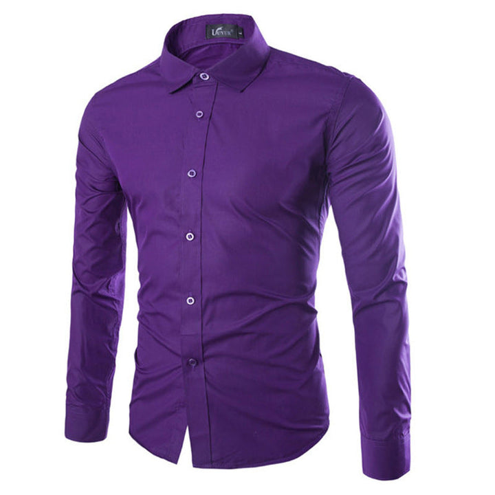 Herren elegante Langarmhemd