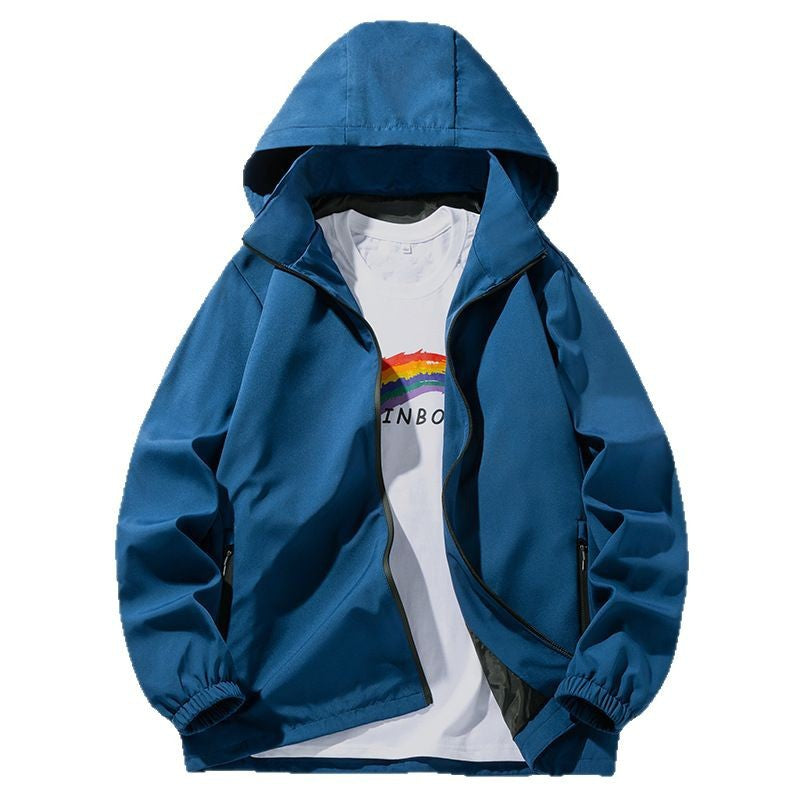 Herren Minimalistischer Softshell-Kapuzenanorak mit wasserabweisender Oberfläche & Reißverschlusstaschen Nord Taschen