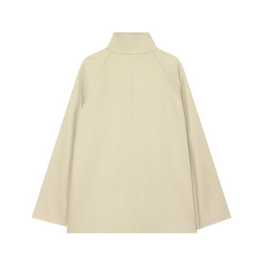 Damen Kurze A‑Linien Übergangsjacke mit hohem Stehkragen und Raglanärmeln Nord Taschen
