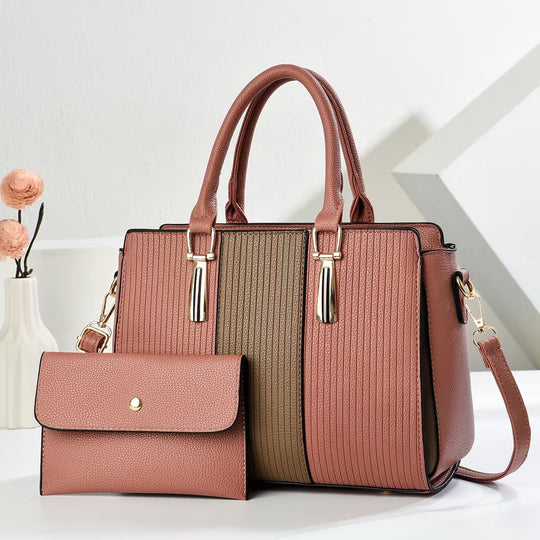 Damen elegante Shopper-Handtasche mit strukturiertem Design und abnehmbarer Mini-Clutch Nord Taschen