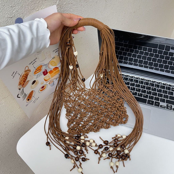 Damen gehäkelte Tragetasche mit modischen Perlen und einzigartigem Design Nord Taschen