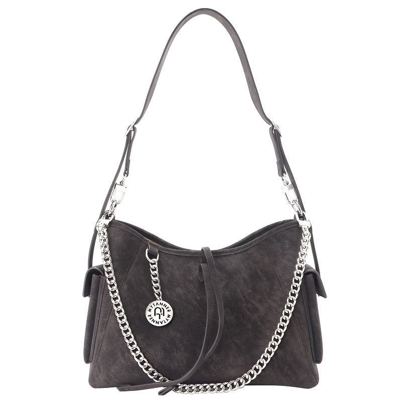 Damen modische Schultertasche aus hochwertigem Wildleder Nord Taschen
