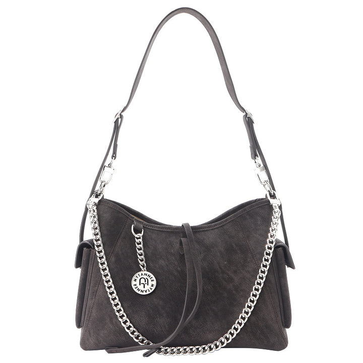 Damen modische Schultertasche aus hochwertigem Wildleder Nord Taschen