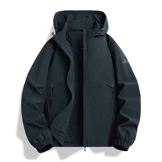 Herren Kapuzen-Softshellblouson im urbanen Minimalstil mit verdecktem Reißverschluss Nord Taschen