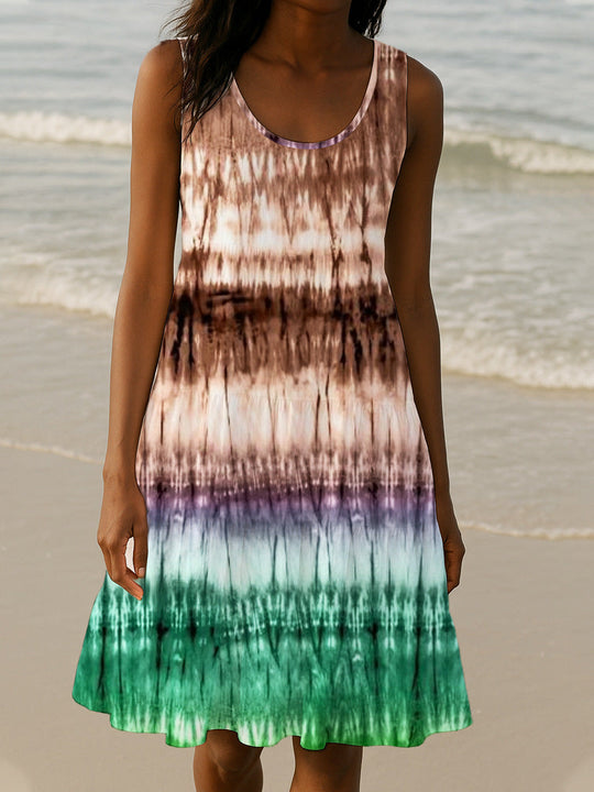 Damen Sommerliches A-Linien Kleid mit einzigartigem Ombre-Design Nord Taschen