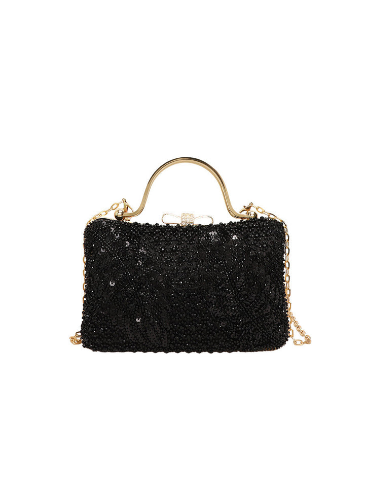 Damen glamouröse Clutch-Handtasche mit funkelndem Perlenbesatz Nord Taschen