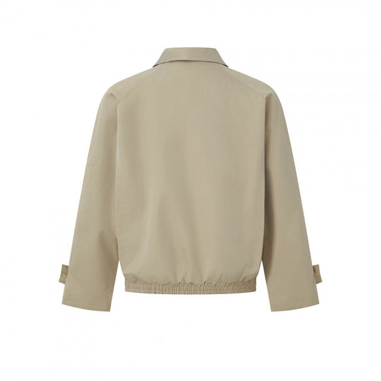 Herren Kurz geschnittene kastige Harrington-Jacke mit verdeckter Knopfleiste, elastischem Saum und verstellbaren Manschetten Nord Taschen