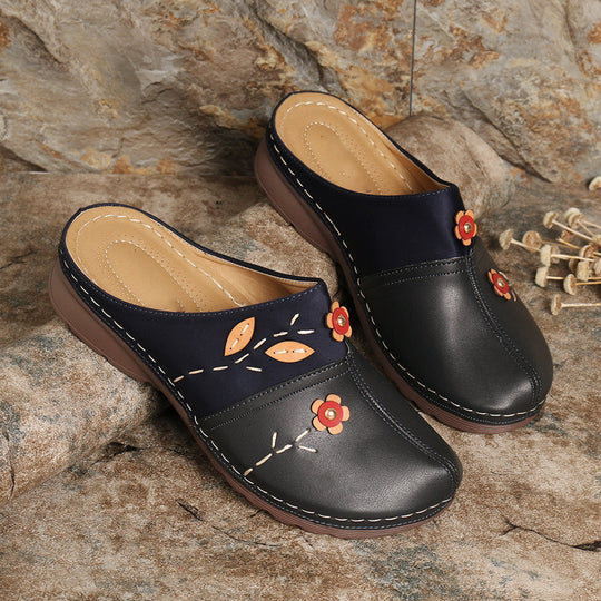 Damen Bequeme Clogs mit floralem Design und ergonomischem Fußbett