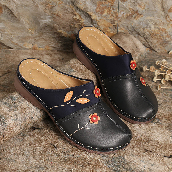 Damen Bequeme Clogs mit floralem Design und ergonomischem Fußbett