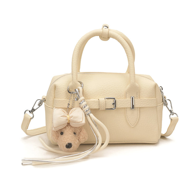 Damen Handtasche mit abnehmbarem Plüsch-Schlüsselanhänger Nord Taschen