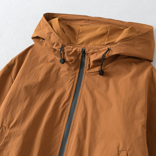 Damen Cropped Übergangsjacke mit Kapuze, Tunnelzug und elastischem Saum Nord Taschen