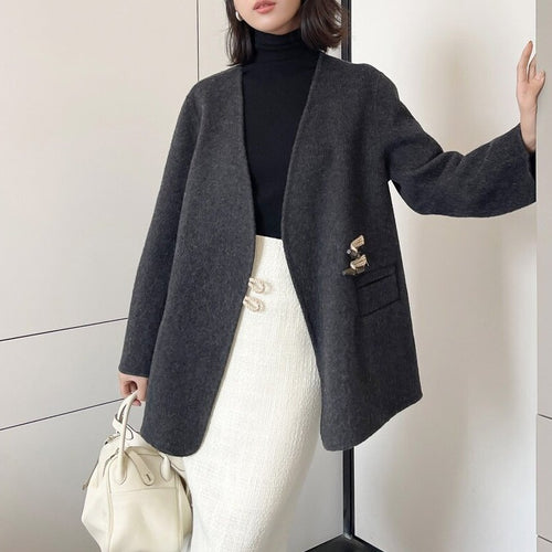 Damen Elegante und lässige Strickjacke Nord Taschen
