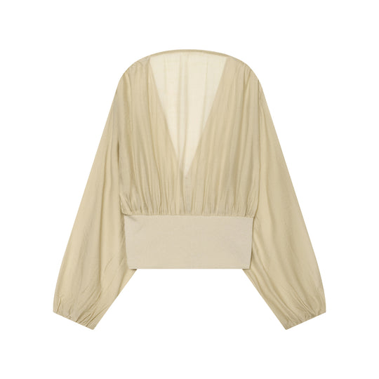 Damen Kurzblouson im Bolero‑Stil mit überschnittenen Fledermausärmeln und tailliertem Reißverschluss Nord Taschen