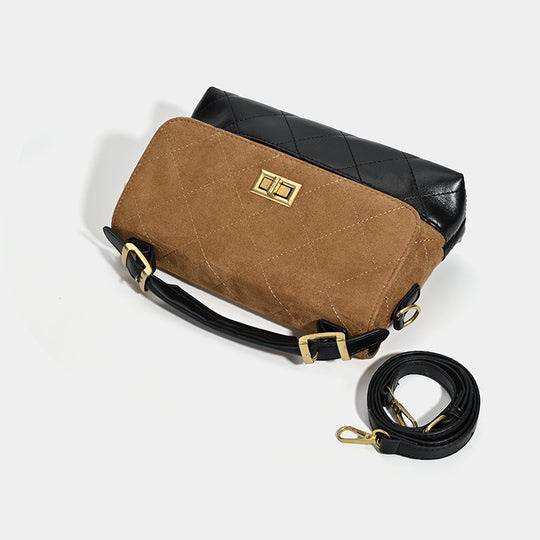 Damen Handtasche mit eleganter Steppverarbeitung und praktischem Schulterriemen Nord Taschen