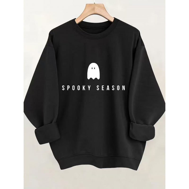 Unisex lässiges Halloween Sweatshirt mit Gespenst-Print und Oversize-Schnitt Nord Taschen
