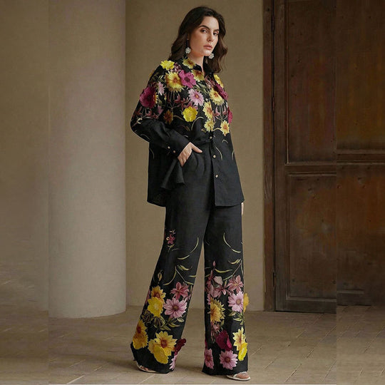 Damen Elegant floral gestalteter Gesamtlook Nord Taschen
