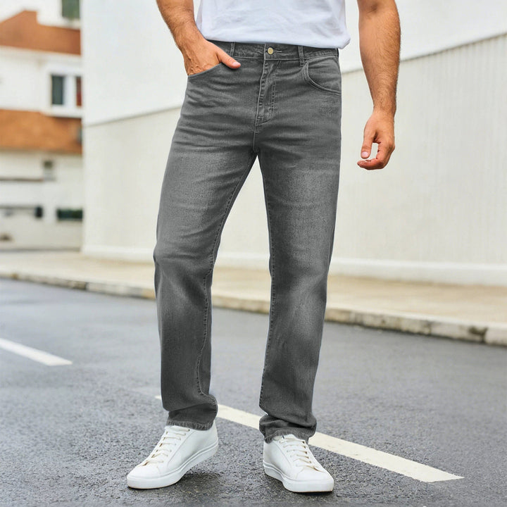 Herren lässige Straight-Leg-Jeans mit mittlerer Bundhöhe und Komfortstretch Nord Taschen