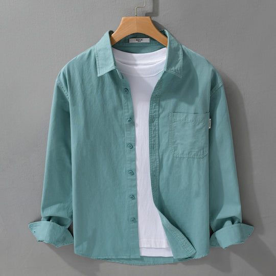 Herren Leichtes Baumwoll-Overshirt mit Brusttasche und Relaxed‑Fit Nord Taschen