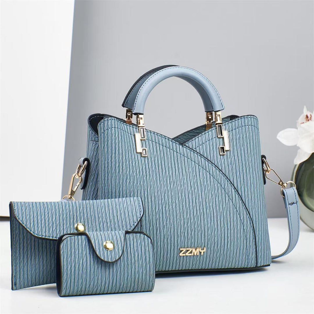 Damen Designer-Handtasche mit strukturiertem Obermaterial und abnehmbarer Mini-Clutch Nord Taschen