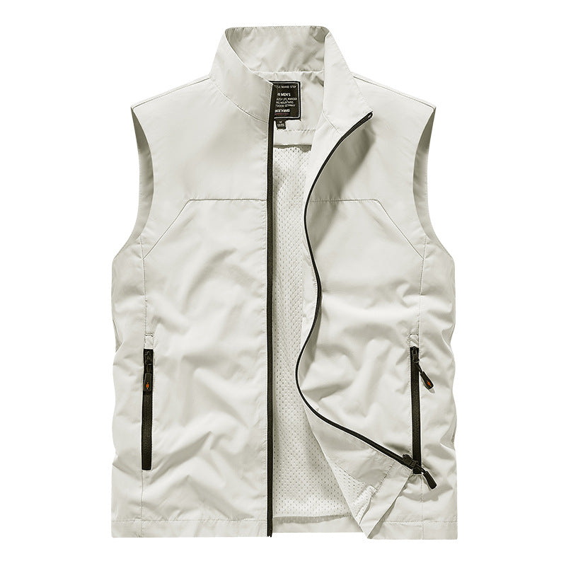 Herren Atmungsaktive Utility‑Weste mit Mesh‑Futter, wind- & wasserabweisender Außenlage & Reißverschlusstaschen Nord Taschen
