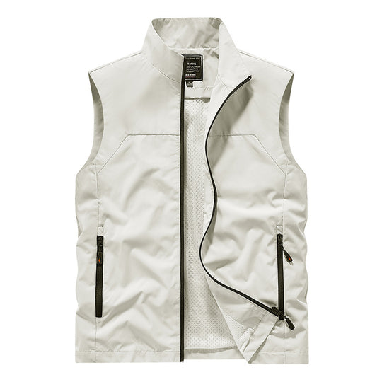 Herren Atmungsaktive Utility‑Weste mit Mesh‑Futter, wind- & wasserabweisender Außenlage & Reißverschlusstaschen Nord Taschen