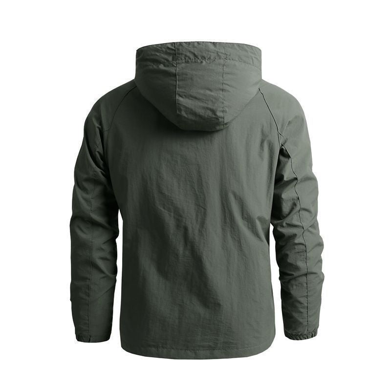 Herren  leichte wasserabweisende Softshelljacke mit Kapuze und Brusttasche Nord Taschen
