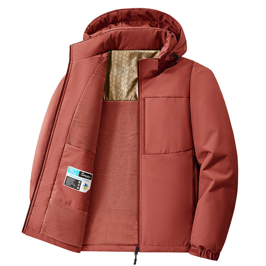 Herren Thermo-Softshell-Parka mit Fleece-Innenfutter und Honeycomb-Isolationsmembran Nord Taschen