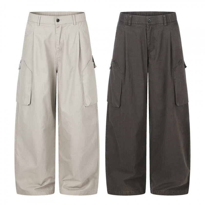 Damen weite Cargo‑Culottehose mit hoher Taille, aufgesetzten Klappentaschen und lässiger Cropped‑Silhouette Nord Taschen