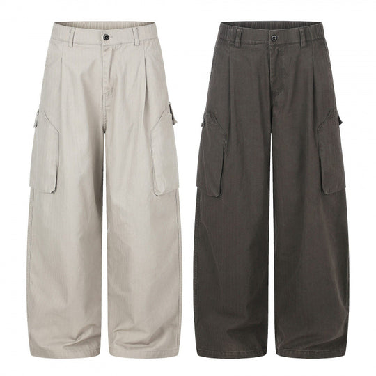 Damen weite Cargo‑Culottehose mit hoher Taille, aufgesetzten Klappentaschen und lässiger Cropped‑Silhouette Nord Taschen