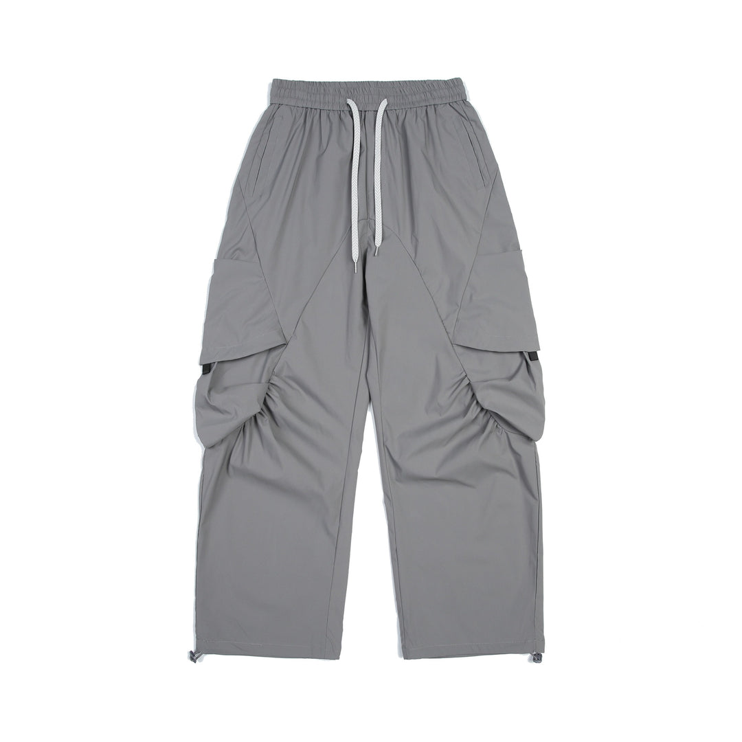 Herren Funktionale Cargo‑Hose im Tech‑Nylon mit elastischem Bund und Kordelzug Nord Taschen