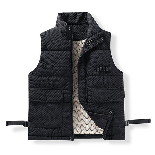 Herren Utility-Steppweste mit Thermofutter, Fronttaschen und verstellbaren Seitengurten Nord Taschen