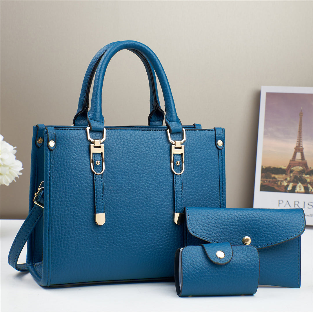 Damen elegante Kunstledertasche mit abnehmbarem Portemonnaie Nord Taschen