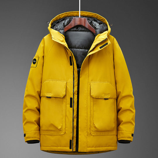 Herren Technischer Parka mit wasserdichter Softshell-Außenhülle und gesteppter Thermoisolierung Nord Taschen