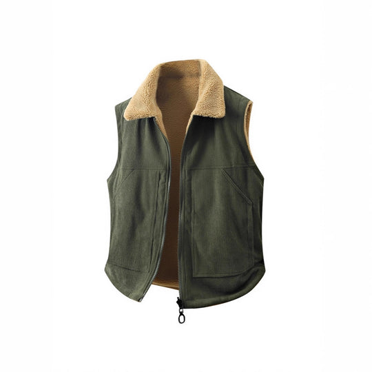 Damen Ärmellose Teddyfleece-Weste mit Stehkragen und durchgehendem Reißverschluss Nord Taschen