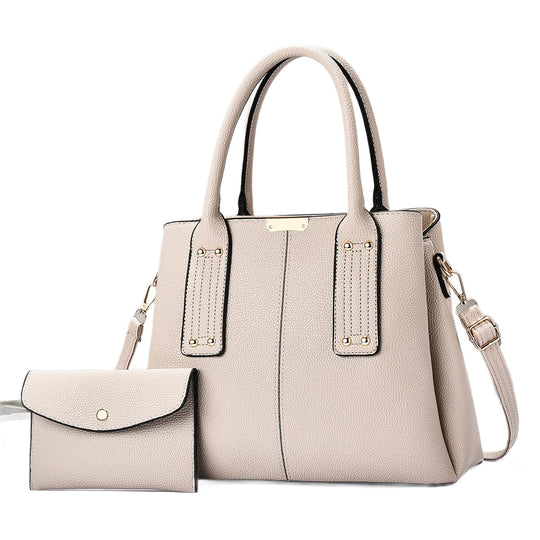 Damen elegante Handtasche mit verstellbarem Schulterriemen und abnehmbarer Clutch Nord Taschen