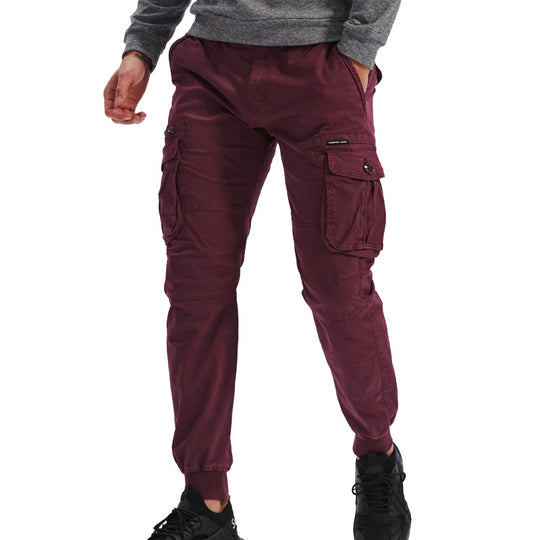 Herren Cargo-Jogginghose mit Multifunktionstaschen, elastischen Bündchen und tapered Fit Nord Taschen
