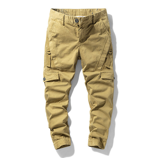 Herren Funktionale Tapered-Cargohose im Joggerstil mit Elastikbündchen und Mehrfachtaschen Nord Taschen