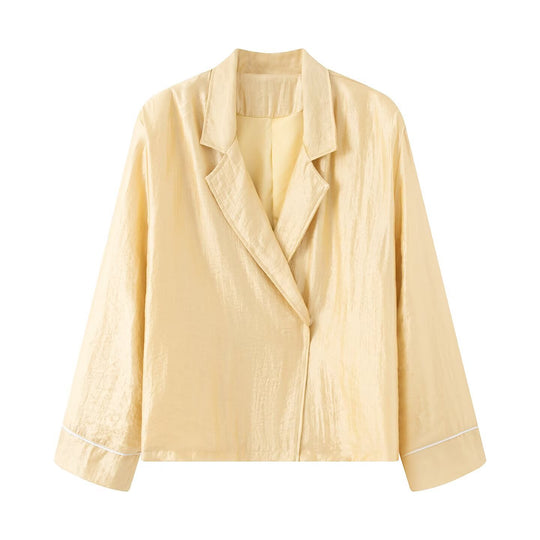 Damen Zweiteiliges Lounge-Set mit Reversjacke und elastischer Bundhose Nord Taschen