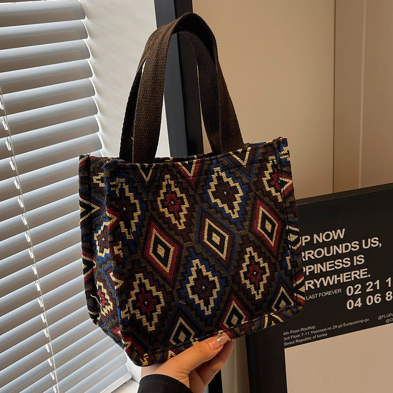 Damen Tragetasche mit modernem Ethnolook und robustem Innenfutter Nord Taschen