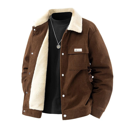 Herren Cordjacke mit Teddyfutter Nord Taschen