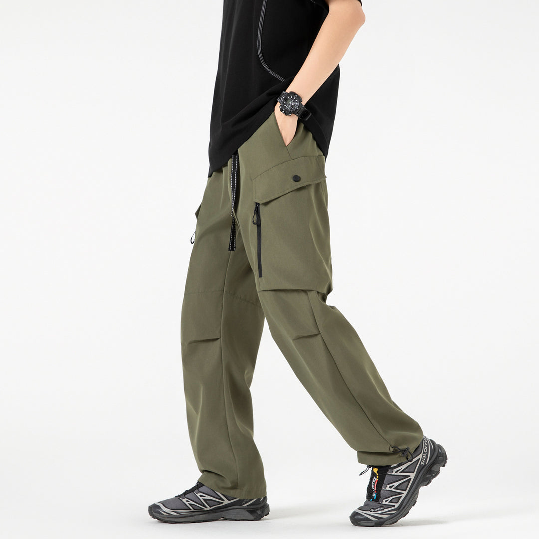 Unisex Weite technische Cargo-Hose mit Multifachtaschen, Tunnelzug und verstellbaren Beinabschlüssen Nord Taschen