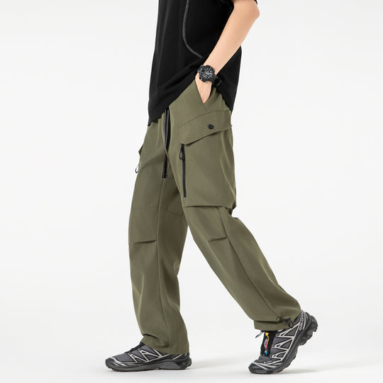Unisex Weite technische Cargo-Hose mit Multifachtaschen, Tunnelzug und verstellbaren Beinabschlüssen Nord Taschen